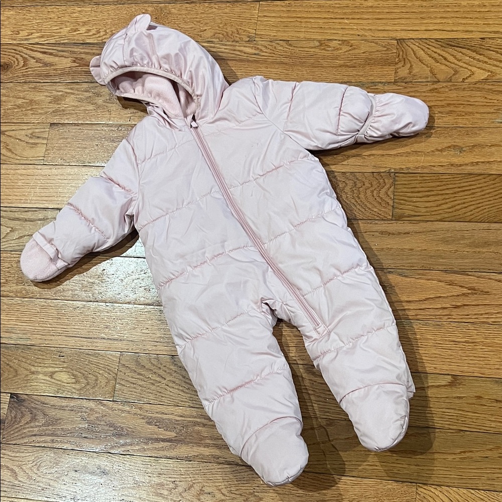 Old Navy Light Pink 6-12M Baby Snowsuit
